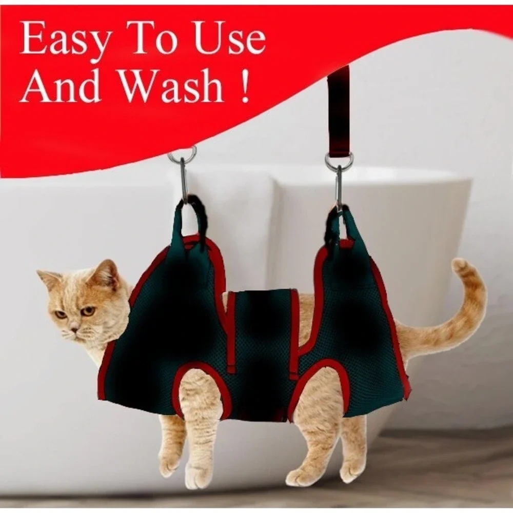 Cat or Dog Grooming Hammock Sling Pet Small & Free Grooming Mitten #168